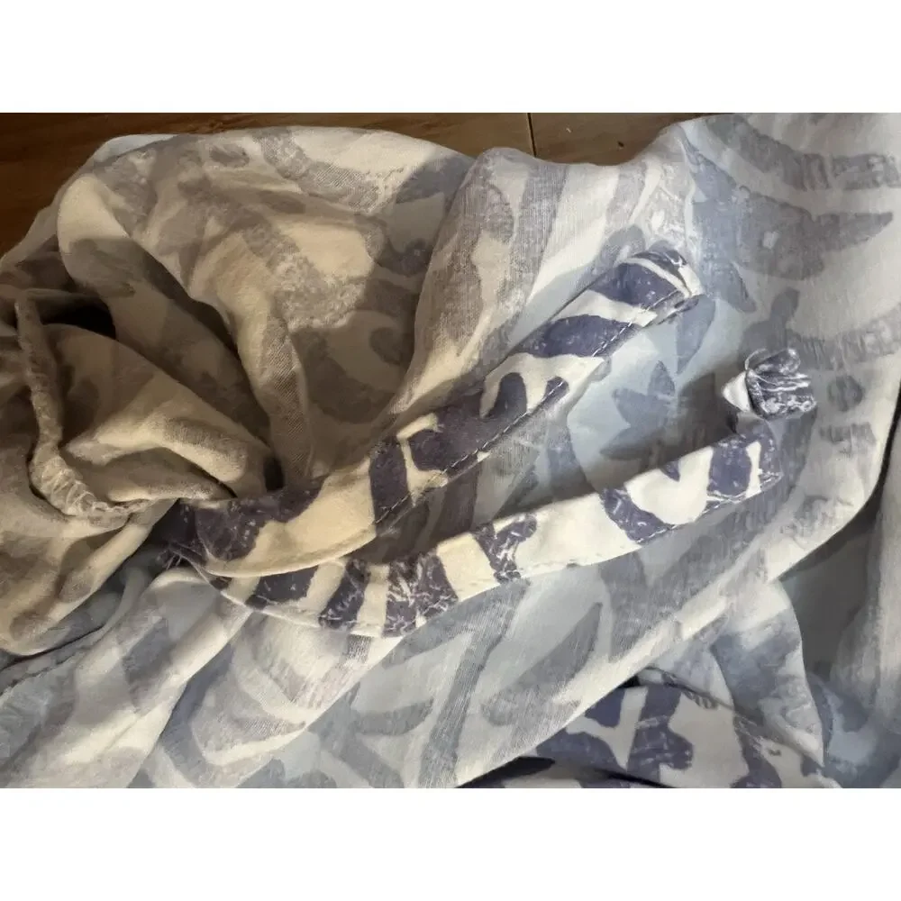 Charter Club Damask PAISLEY Designs 100% Pima Cotton FULL / QUEEN Blue White * R